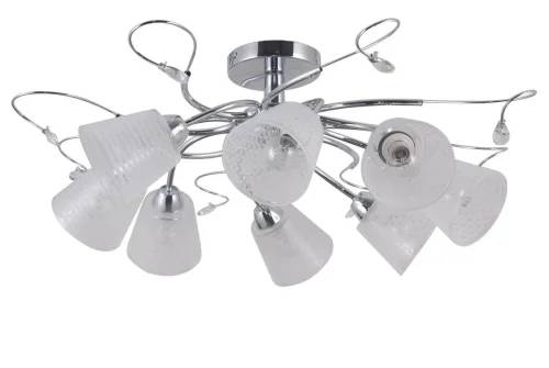 Люстра потолочная 76057/8C CHROME Natali Kovaltseva белая на 8 ламп, основание хром в стиле классический фото 2